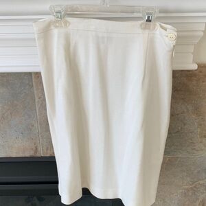 Creole Italian Chic White Pencil Skirt for Women